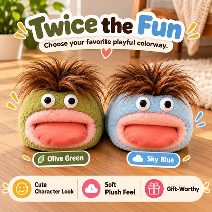 🐸 Funny Frog Plush Slippers – Cute & Cozy Monster House Shoes 💚