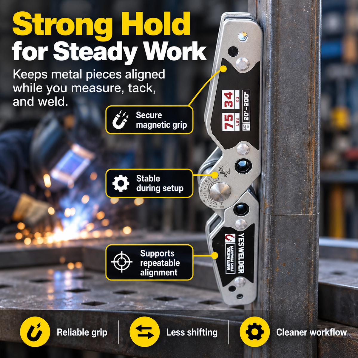 🔥 HOT SALE | WeldMaster™ Magnetic Welding Angle Finder – Adjustable Multi-Angle Tool for Faster, More Accurate Builds