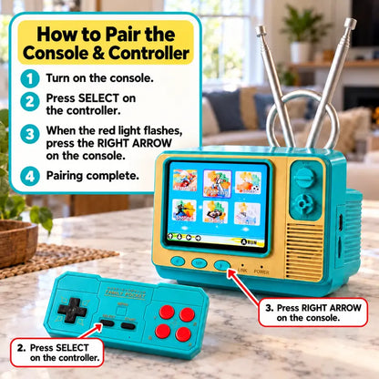 🎮RetroPlay™ GV300 Mini Retro Game Console – 308 Games, 2.8" IPS & Wireless Controller