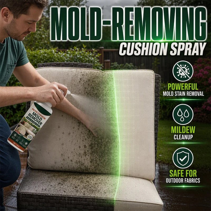 🎉 Patio Cushion Mold & Mildew Remover Spray – Powerful Outdoor Fabric Stain Cleaner