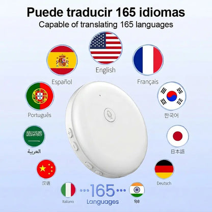 Portable Wireless AI Language Translator  - Spanish & English Practice Companion, 165-Language Support, Accent Adaptation for Restaurant Scenarios, Smart Tutor for Electronic Learning,sohochic