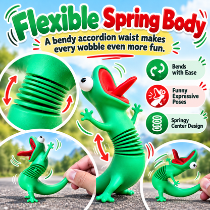 🦎 WiggleLizard™ Wobble Handlebar Toy – Funny Shaking Lizard Motorcycle Decoration