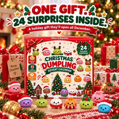 MiniMystery™ 24-Day Dumpling Squishy Advent Calendar – 24 Collectible Surprises