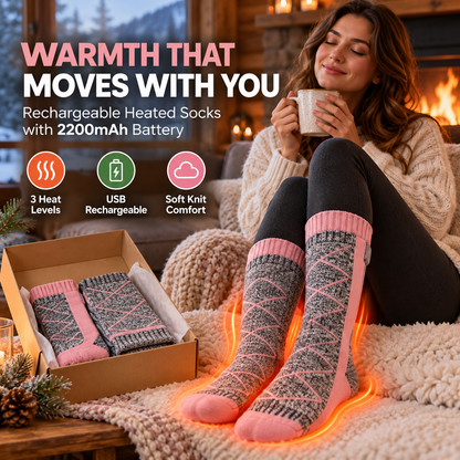 🔥 ThermoWarm™ Rechargeable Heated Socks – Say Goodbye to Cold Feet in Minutes