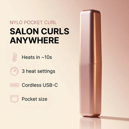 👜🔥Cordless Ceramic Hair Curler – Fits in Any Bag