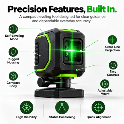 🎯LevelPro™ Self-Leveling Cross Line Laser – High-Precision Alignment Made Easy
