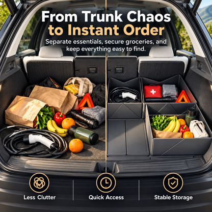 🚗TrunkMate™ Foldable Car Trunk Organizer – More Storage, Less Clutter