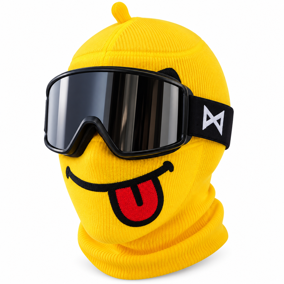 Yellow character knitted ski mask variant A