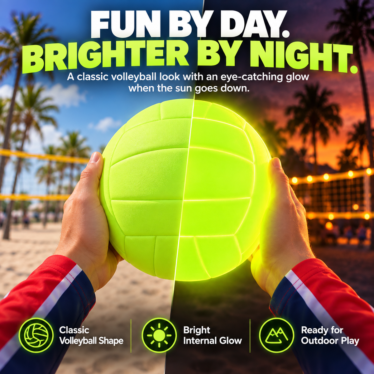 🔥 GlowSpike™ Light-Up Volleyball – Keep the Game Going After Dark