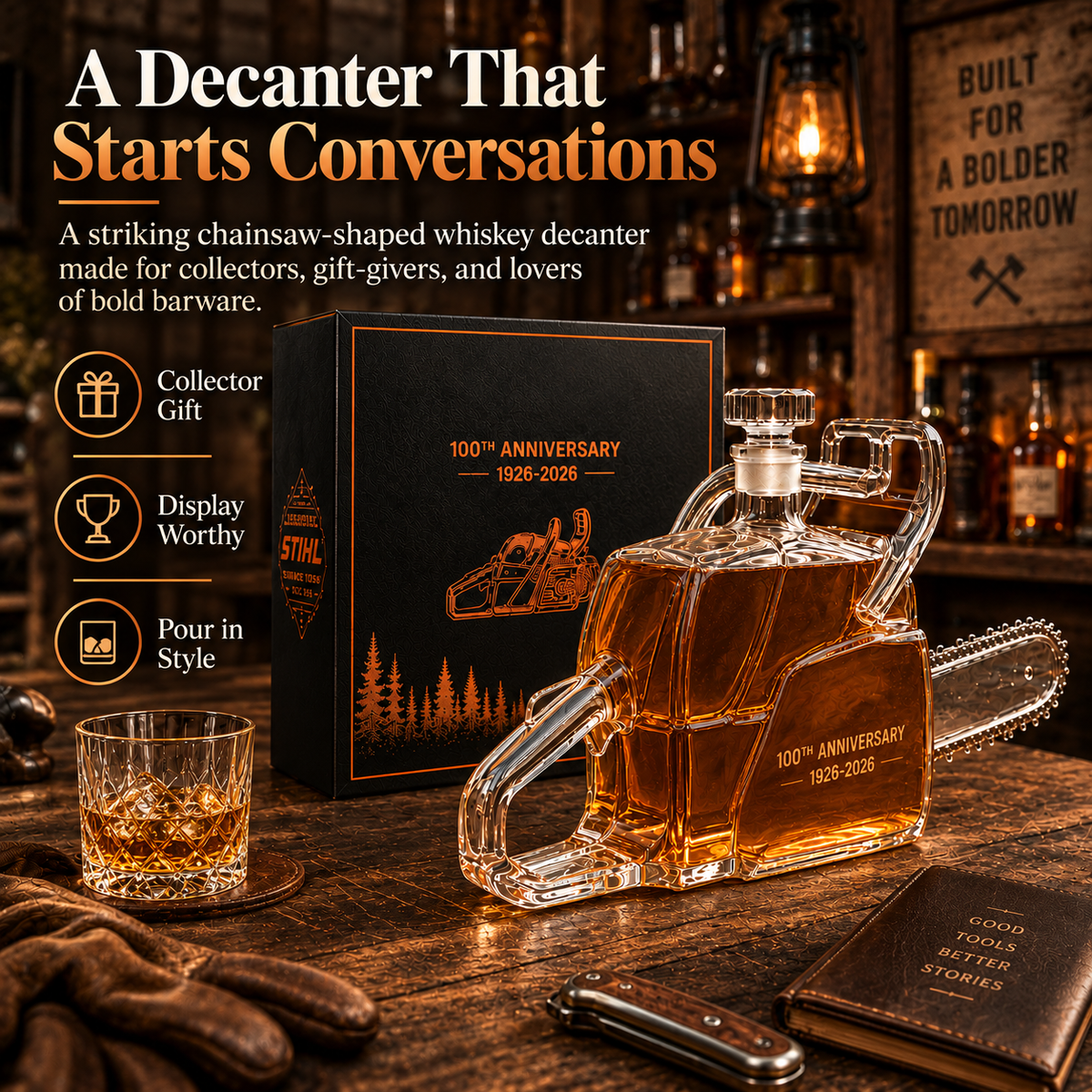 100th Anniversary Whiskey Bottle