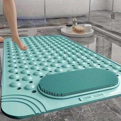 🚿 Non-Slip Shower Floor Mat – Secure Bathroom Grip in Green