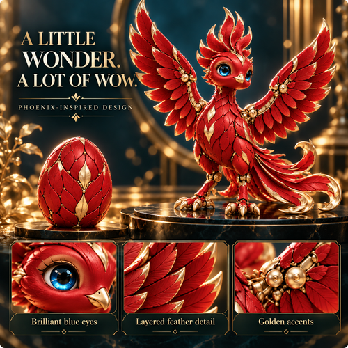 🔥 PhoenixGlow™ Transforming Phoenix Egg – 2-in-1 Magical Firebird Figure