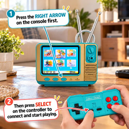 🎮RetroPlay™ GV300 Mini Retro Game Console – 308 Games, 2.8" IPS & Wireless Controller
