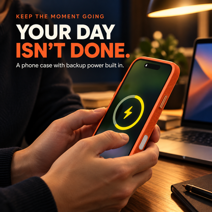 🔋 PowerShell™ Battery Phone Case – Built-In Backup Power & Everyday Protection