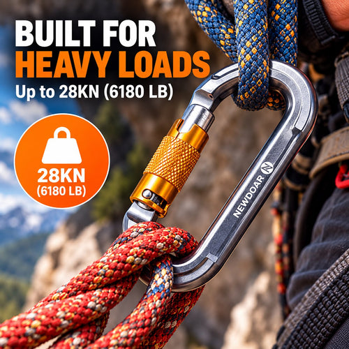 🧗 LockClimb™ Auto-Locking Carabiner – Lightweight Heavy-Duty Clip for Climbing & Outdoor Adventures