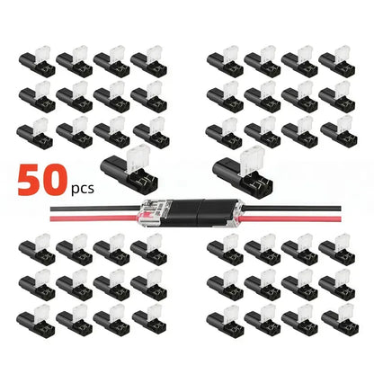 🔥Double-Wire Plug-in Connector Led Light Strip Connectors 2 Pin