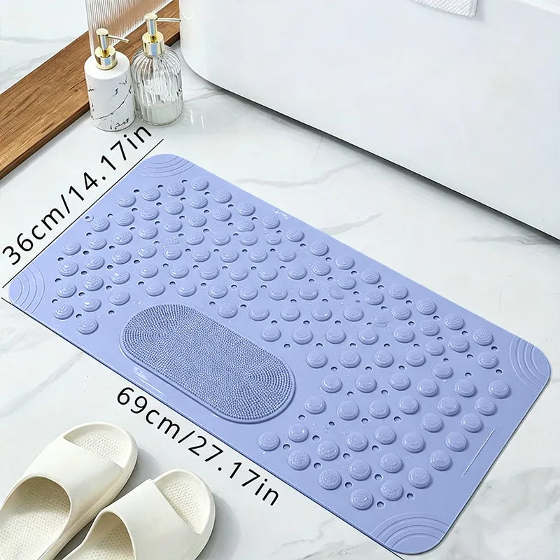 🚿 Non-Slip Shower Floor Mat – Secure Bathroom Grip in Green