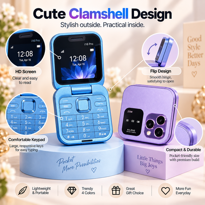 📱 MiniMuse™ Pocket Phone  – Stylish Mini Camera-Inspired Accessory for Everyday Carry