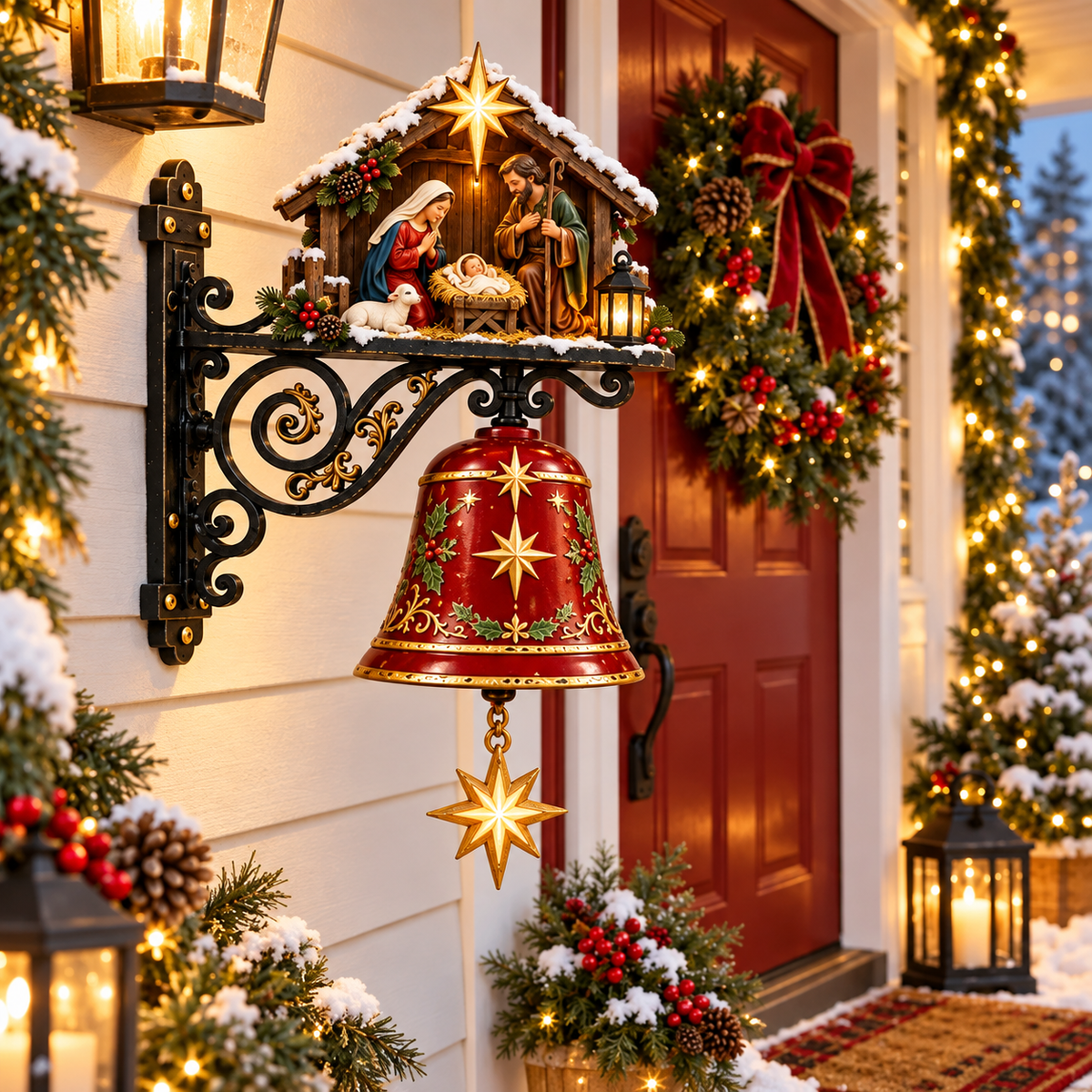 Gnome Sweet Gnome Christmas Door Bell