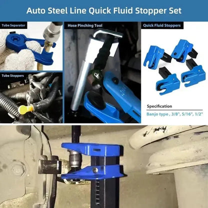 🔧 Brake Fluid Line Plug & Clamp – Handy Automotive Repair Tool
