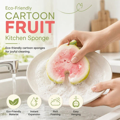 🔥LAST DAY SALE 49% OFF- 🥗✨Cute fruit-shaped dishwashing sponge brush🧴🍲