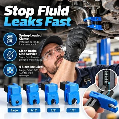 🔧 Brake Fluid Line Plug & Clamp – Handy Automotive Repair Tool