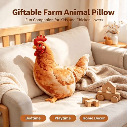 🐔 Cozy Chicken Plush Pillow