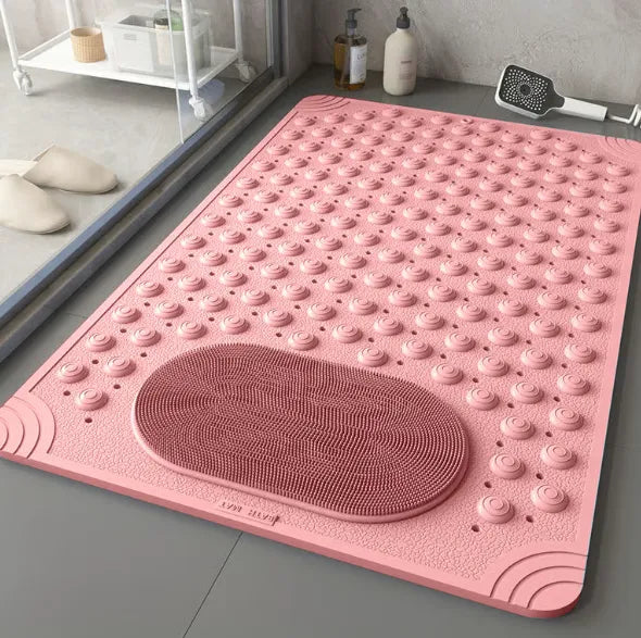 🚿 Non-Slip Shower Floor Mat – Secure Bathroom Grip in Green