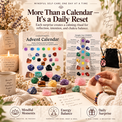 💜 MysticGems™ Crystal Countdown Calendar – Discover a New Stone Every Day