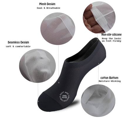 🔥6-Pair Invisible Grip Socks Pack 🧦 – Breathable Low-Cut Anti-Slip Sweat-Absorbing Design
