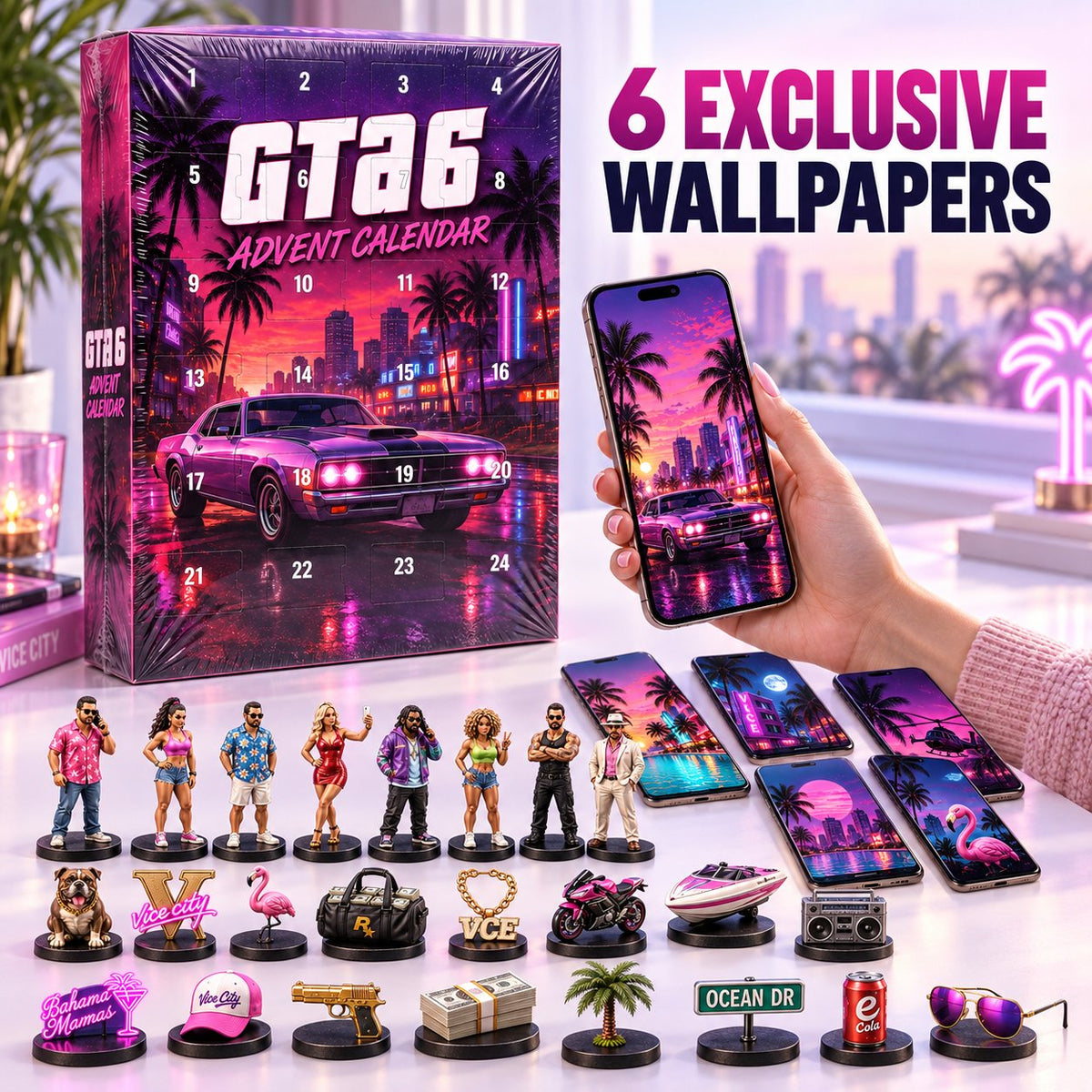 🔥 ViceVault™ 24-Day Mini Collectibles Advent Calendar – 24 Hand-Painted Gaming Surprises