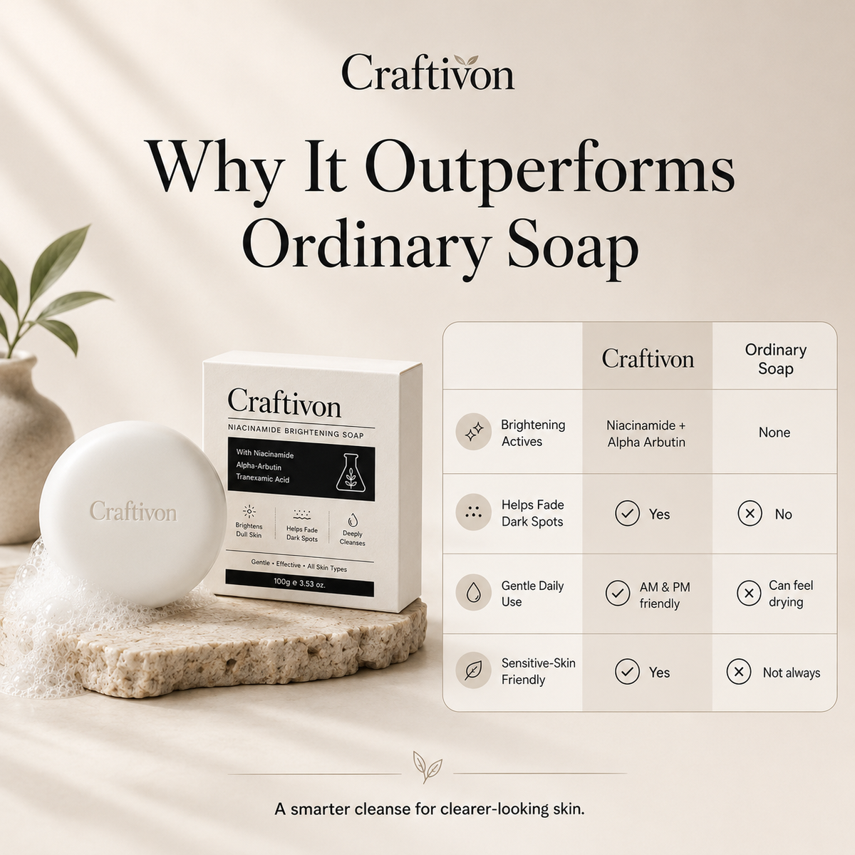 Cleansing soap bar storage and product detail