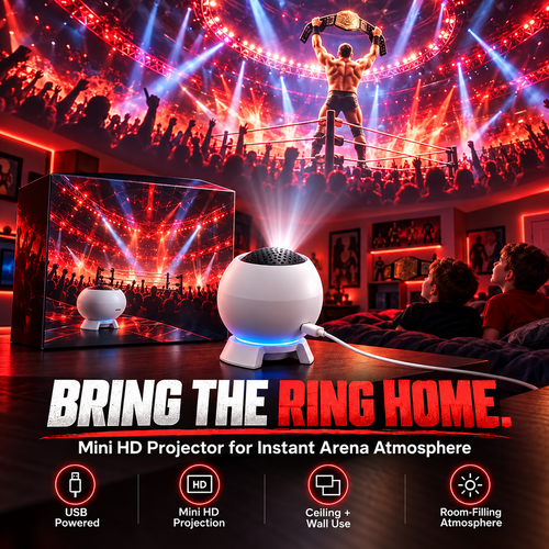 🔥 RingBeam™ Mini Wrestling Arena Projector – Bring The Ultimate Fight Night Atmosphere Home