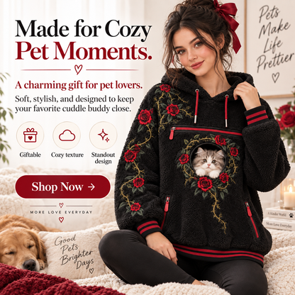 🐾 HOT SALE | CozyCarry™ Pet Carrier Hoodie – Hands-Free Dog & Cat Carrier Hoodie for Walks, Travel & Cuddles