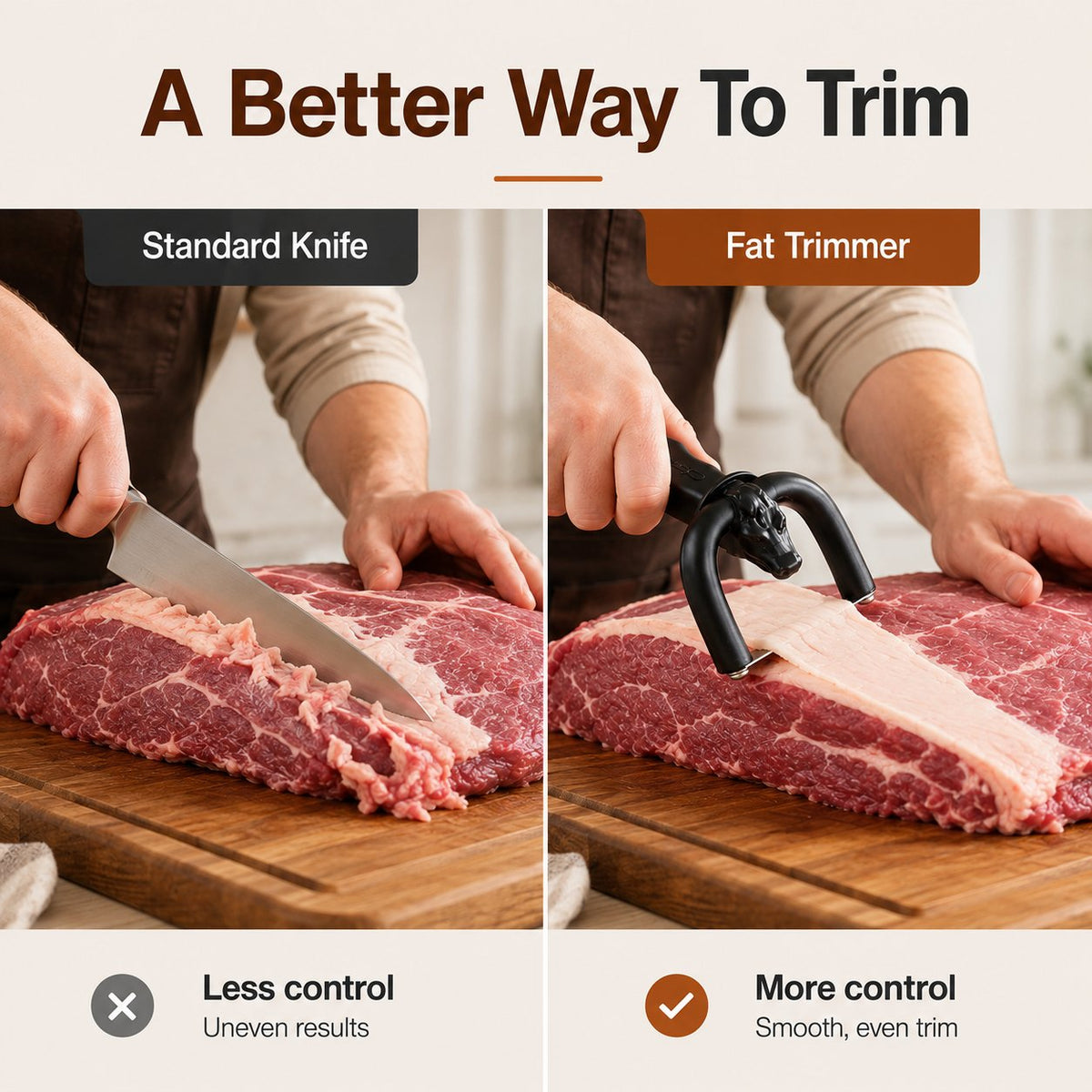 🎉 Handheld Meat Fat Trimmer – Precision Beef & Pork Trimming Tool