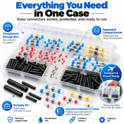 🔥Last Day 49% OFF - ✨300PCS WATERPROOF SOLDER WIRE CONNECTOR KIT