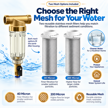 SimPure DC5P/S Whole House Water Pre-Filter