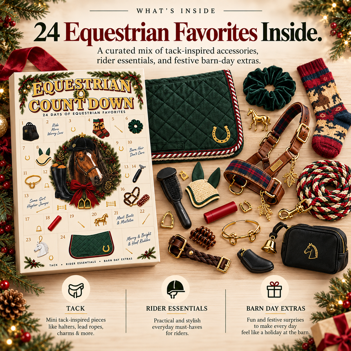 🐴 EquiJoy™ 24-Day Equestrian Advent Calendar A Magical Holiday Countdown For Horse Lovers