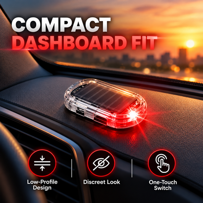 Solar Anti-Theft Warning Light – Smart Car Security LED Alarm Deterrent Device