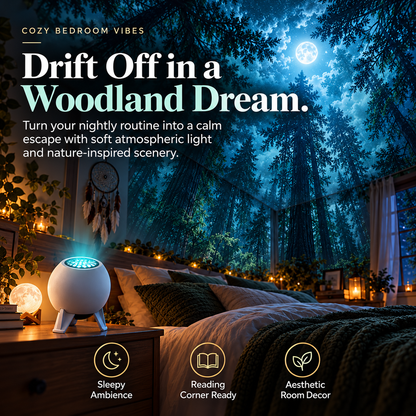 🌲✨ Forest Glow Projector | Magical Woodland Night Light