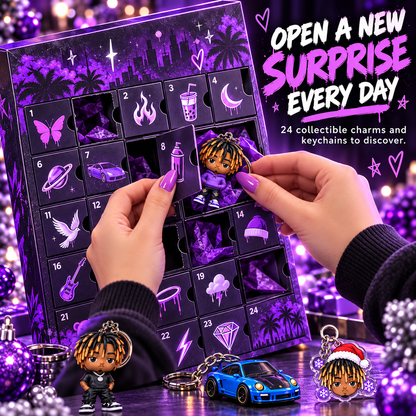 🎁 24-Day Street-Style Mystery Keychain Advent Calendar – Christmas Surprise Gift Box