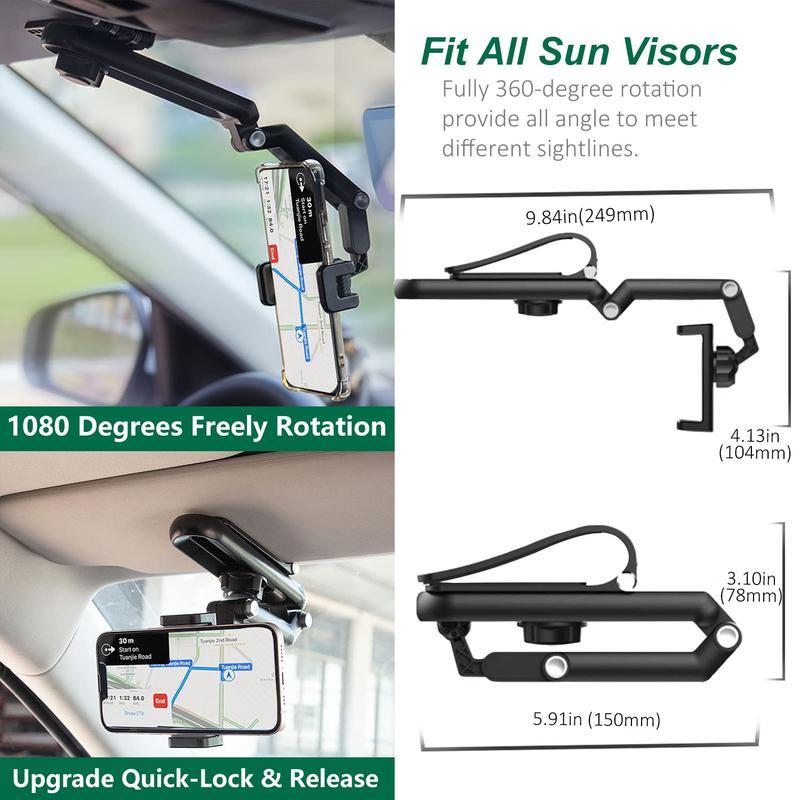 📱 1080° Visor Phone Holder – Rotate, Extend & Fold