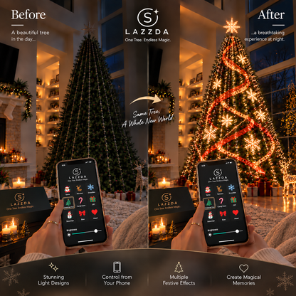 Lazzda Smart Animated Christmas Tree Lights