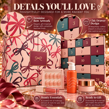 🎁 24-Day Beauty Advent Calendar – Luxury Makeup & Skincare Christmas Gift Set