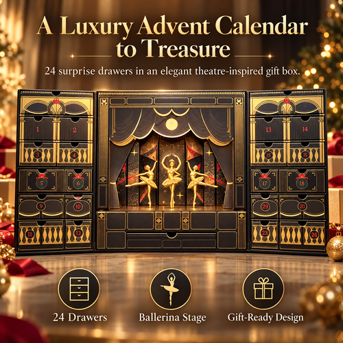 🩰 Balletique™ 24-Day Advent Calendar – Luxury Ballerina Countdown Gift Box