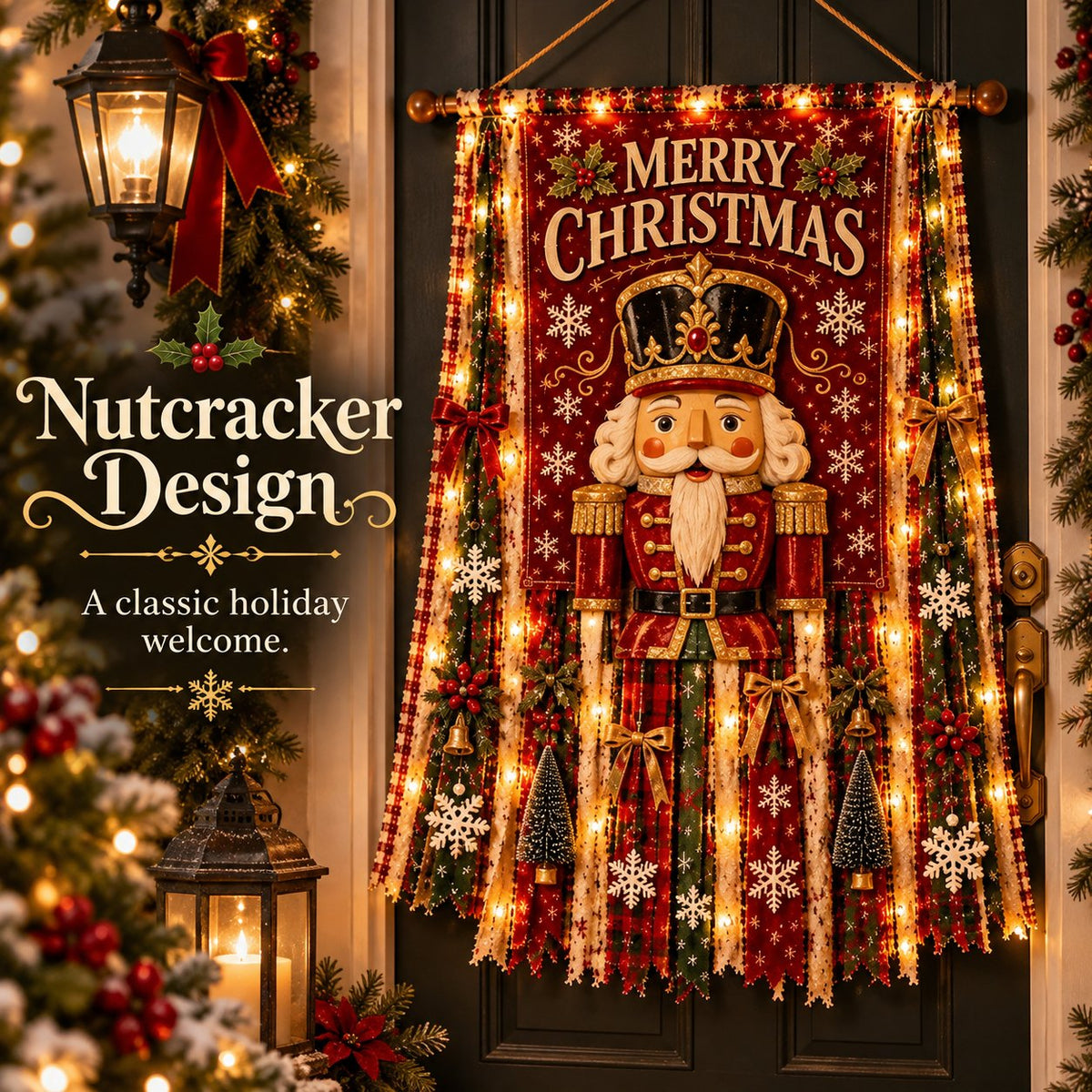 🎄✨ Christmas Glow Door Banner – Light-Up Holiday Welcome Decor for a Festive Entrance