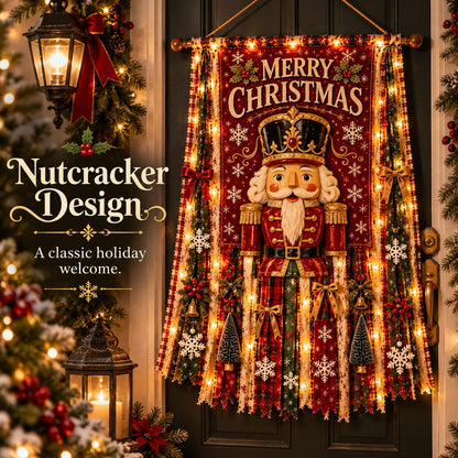 🎄✨ Christmas Glow Door Banner – Light-Up Holiday Welcome Decor for a Festive Entrance