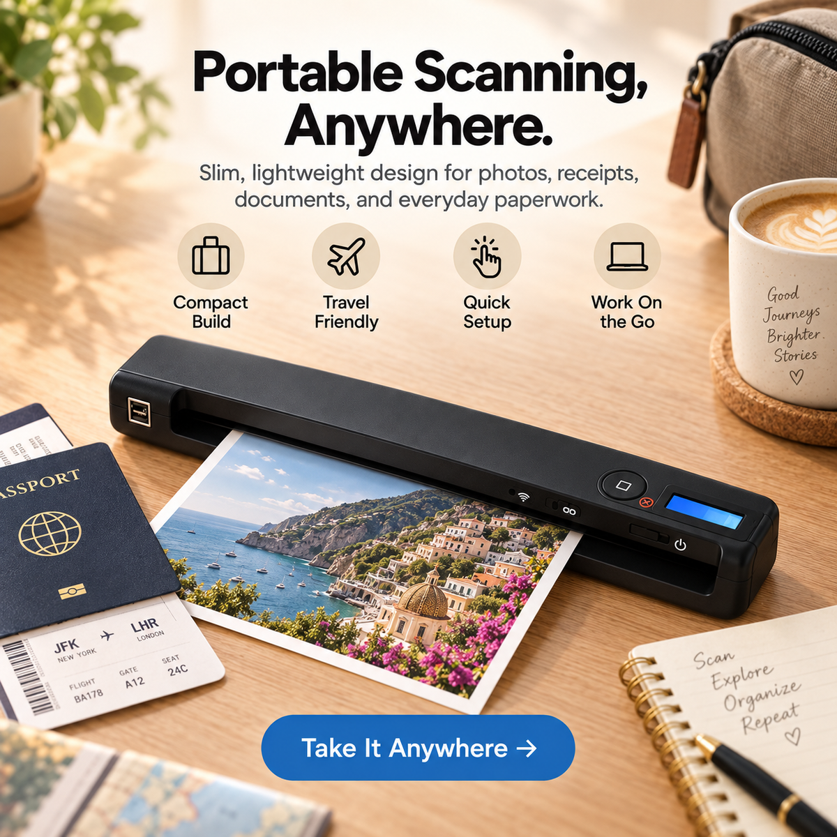 PocketScan Pro™ Portable Scanner – Digitize Photos, Documents & Memories Anywhere ⭐⭐⭐⭐⭐