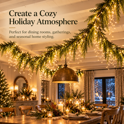 🎄 Pre-Lit Christmas Garland – Magical Holiday Ceiling Decor ✨