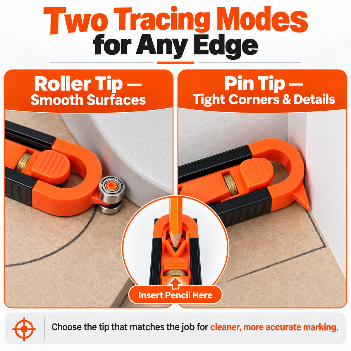 📐 TraceMaster™ Adjustable Contour Tracing Tool – Precision Edge & Shape Copying Scribe for DIY & Woodworking